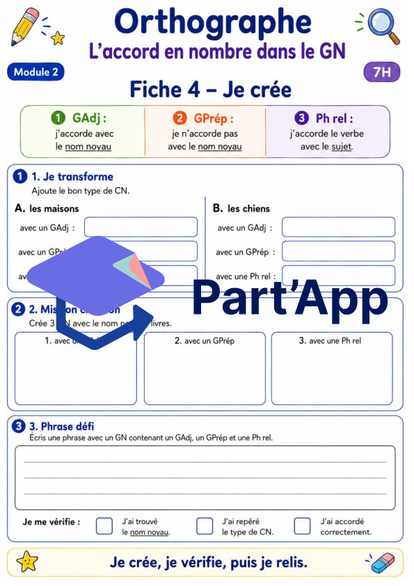 Orthographe 7H – Module 2 : l’accord dans le GN_10