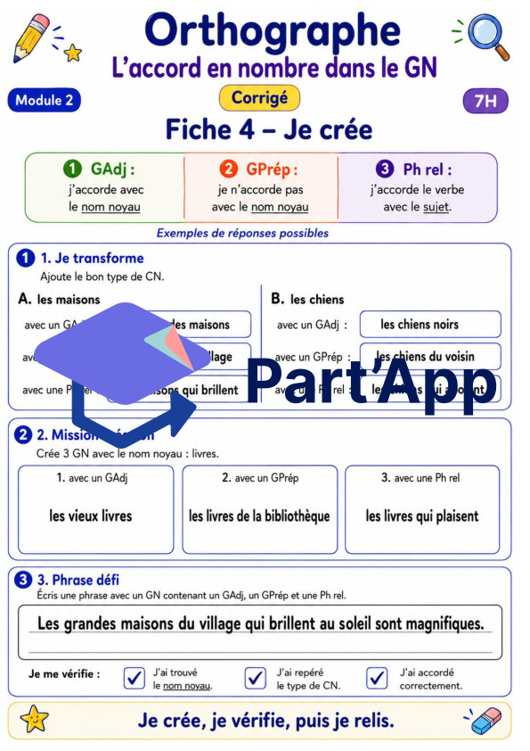 Orthographe 7H – Module 2 : l’accord dans le GN_11