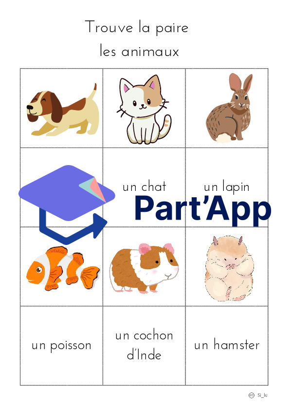 Trouve le couple thème animaux_2