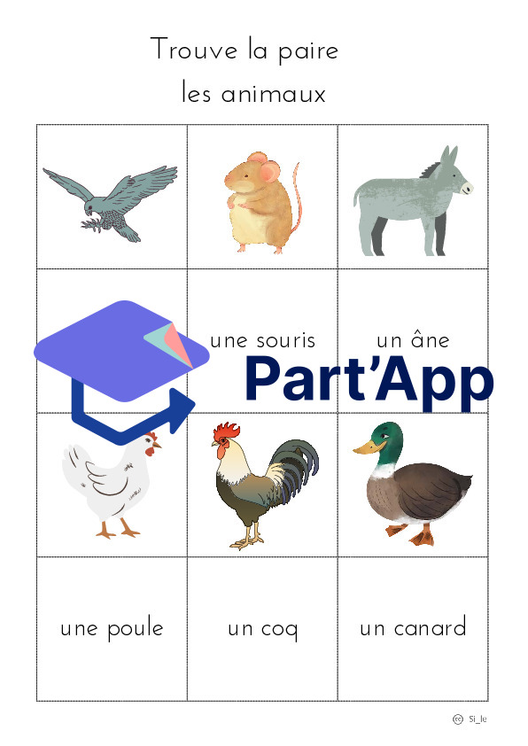 Trouve le couple thème animaux_4