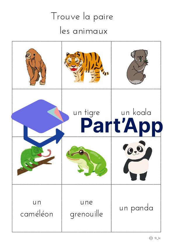 Trouve le couple thème animaux_8