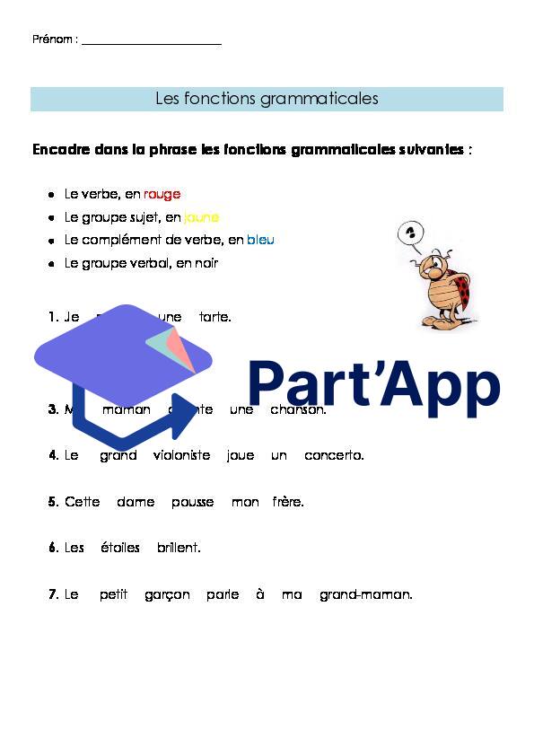 Français 7H-8H - Classes et fonctions grammaticales (fiche d'exercices 1)_3