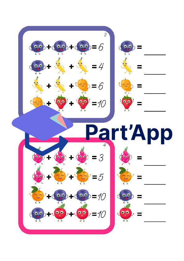 Rechenquadrate mit Symbolen - Addition im Zahlenraum bis 10_4