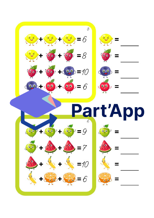 Rechenquadrate mit Symbolen - Addition im Zahlenraum bis 10_5