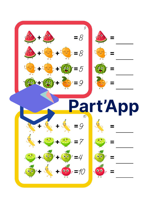 Rechenquadrate mit Symbolen - Addition im Zahlenraum bis 10_7