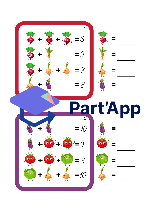 Rechenquadrate mit Symbolen - Addition im Zahlenraum bis 10_8