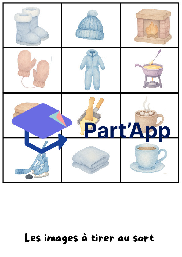 Loto d’images – Vocabulaire de l’hiver_7