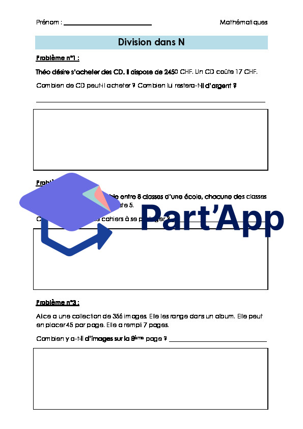 Maths 7H-8H - Problèmes avec divisions 1 (fiche d'exercices + corrigé)_2