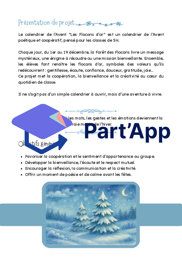 La Forêt des Flocons – Calendrier de l’Avent poétique et coopératif_4