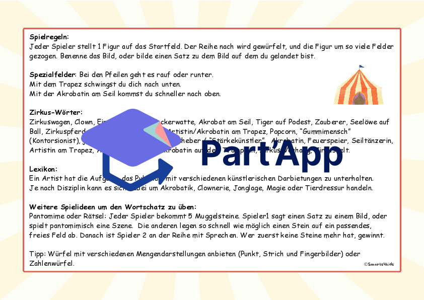 🎪 Jeu de société « Cirque » - Vocabulaire DaZ_3