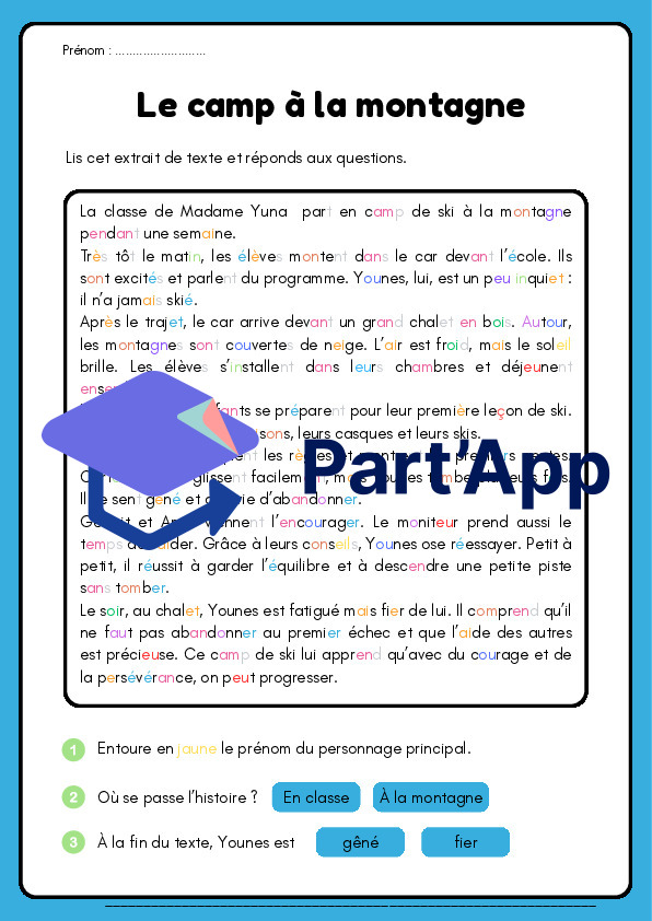 CE Compréhension écrite 5P 6P adapté !_2