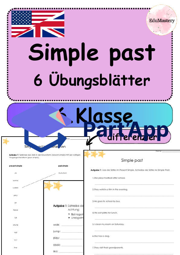Past Simple 6 : fiches d'exercices A1 | Fiches d'exercices différenciées pour les classes de 5e et 6e_2