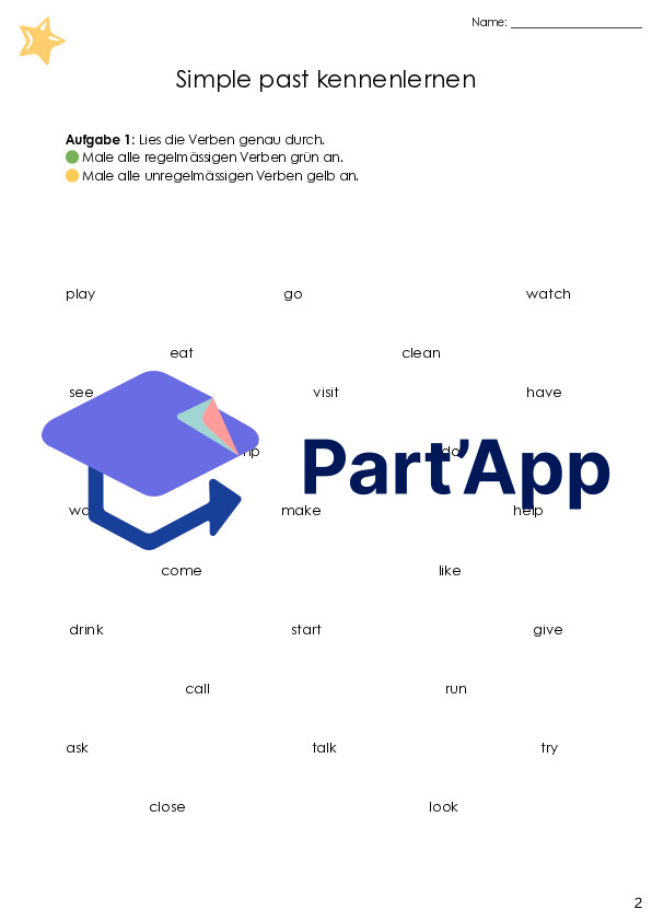 Past Simple 6 : fiches d'exercices A1 | Fiches d'exercices différenciées pour les classes de 5e et 6e_4