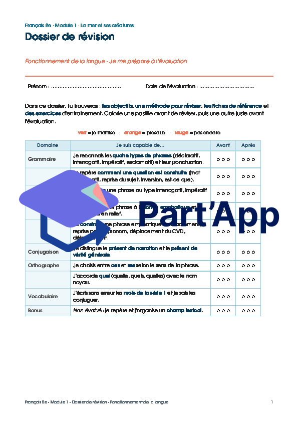 Français - FDL - Module 1 - objectifs + dossier révision + corrigé_2