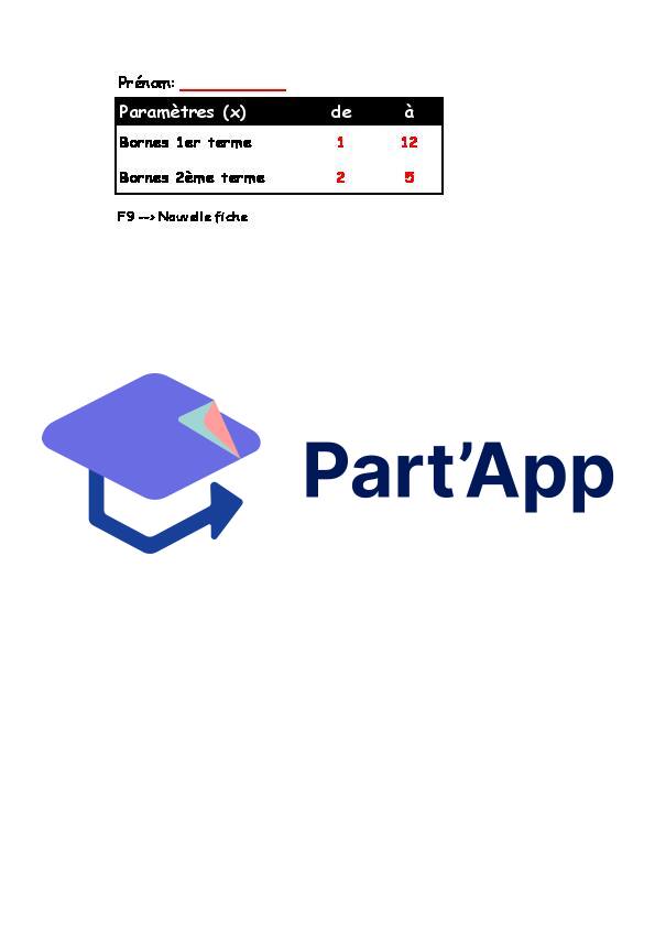 Générateur de 30 multiplications personnalisables avec correctif_19