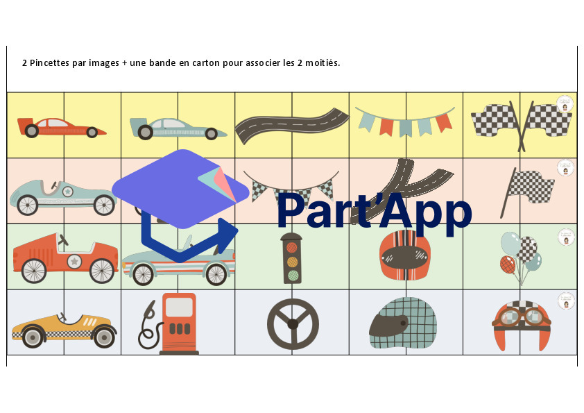 Atelier carte pincettes thème Racing (course de voitures)_112