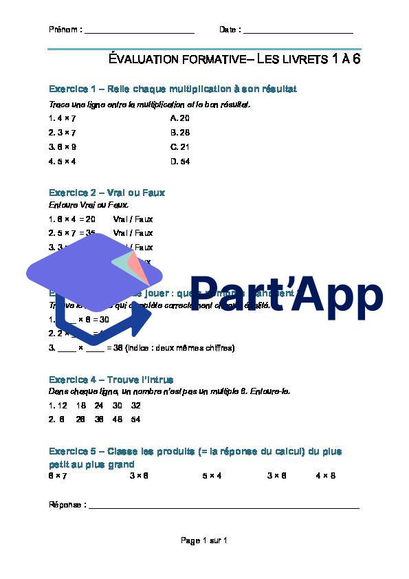 Evaluation formative sur les livrets_2