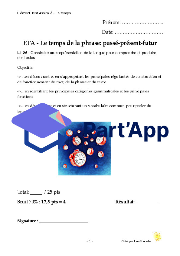 Evaluation -> ETA Repérage du temps qui passe dans une phrase 5H_24