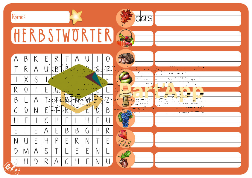 Herbstsuchsel - Wörter schreiben mit Wortsuchrätseln_4