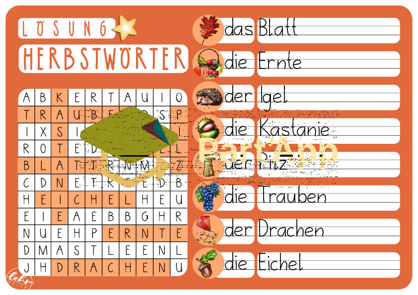 Herbstsuchsel - Wörter schreiben mit Wortsuchrätseln_10