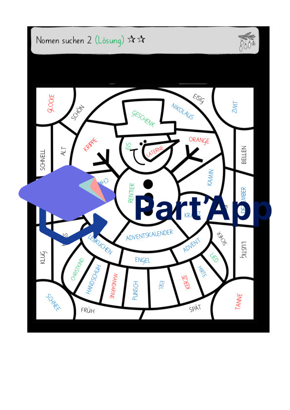 Weihnachten Arbeitsblatt Nomen & Würfelspiel_6