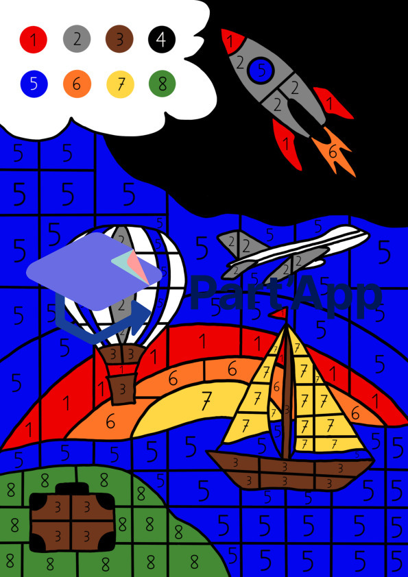 Peinture par numéros Voyages et moyens de transport_2
