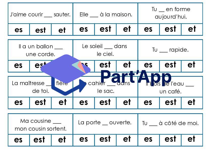 Homophones est / es / et_3