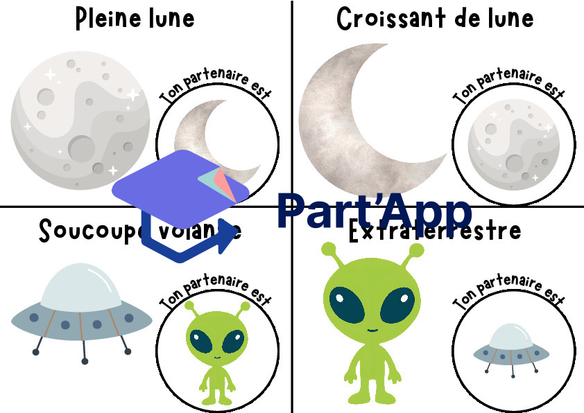 Jeu d'association & Cartes de partenaires thématiques | Thème Espace (1H-8H)_6
