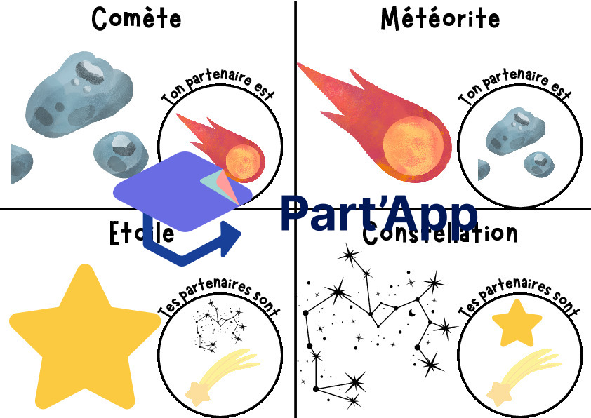 Jeu d'association & Cartes de partenaires thématiques | Thème Espace (1H-8H)_7