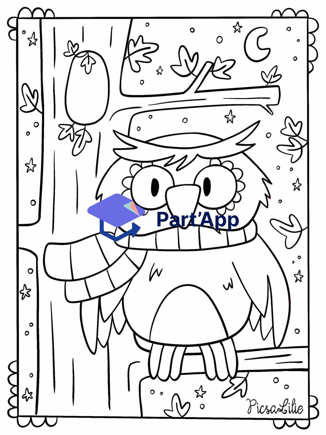 Coloriage hibou_2