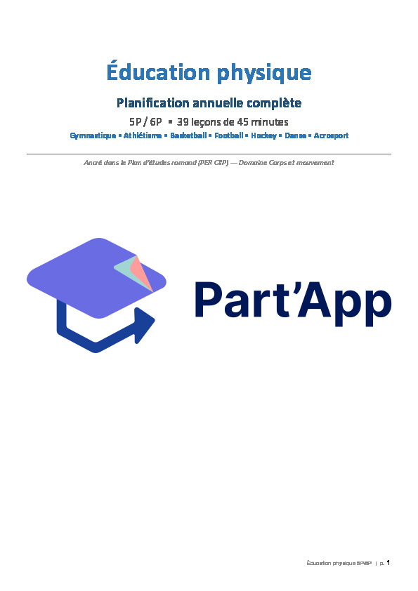 Planification annuelle complète — Éducation physique 5P/6P_2
