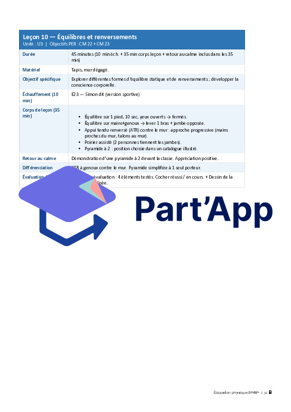 Planification annuelle complète — Éducation physique 5P/6P_10