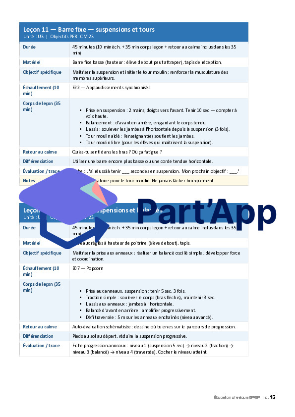 Planification annuelle complète — Éducation physique 5P/6P_11