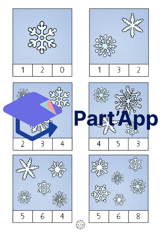 Cartes à compter les flocons de neige_2