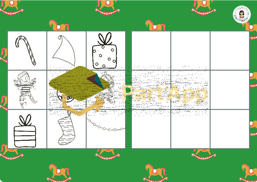 8x Ateliers d'Orientation Spatiale avec Images Quadrillées "Hiver et Noël"_5