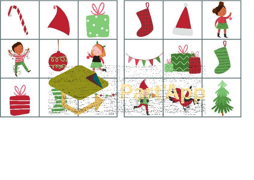8x Ateliers d'Orientation Spatiale avec Images Quadrillées "Hiver et Noël"_6