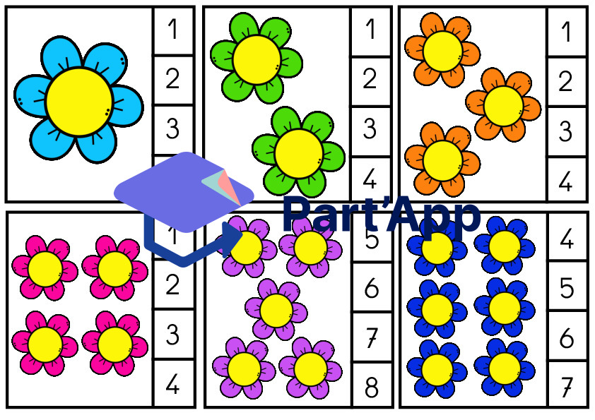 Cartes à compter (1 à 20) - printemps_2