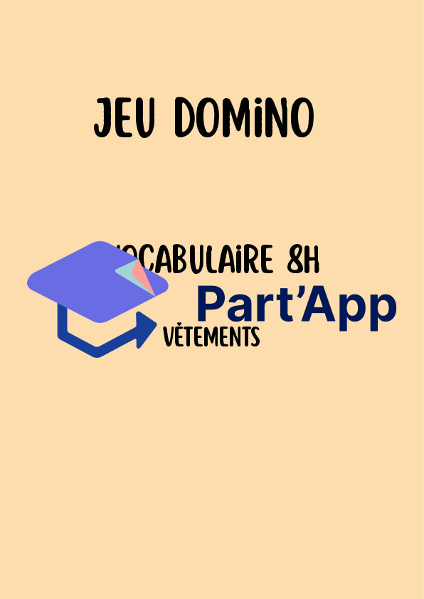 Domino allemand 8H : Vocabulaire des vêtements et articles (Kleider)_2