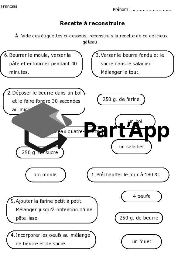 Recette à reconstruire – 3 niveaux_3