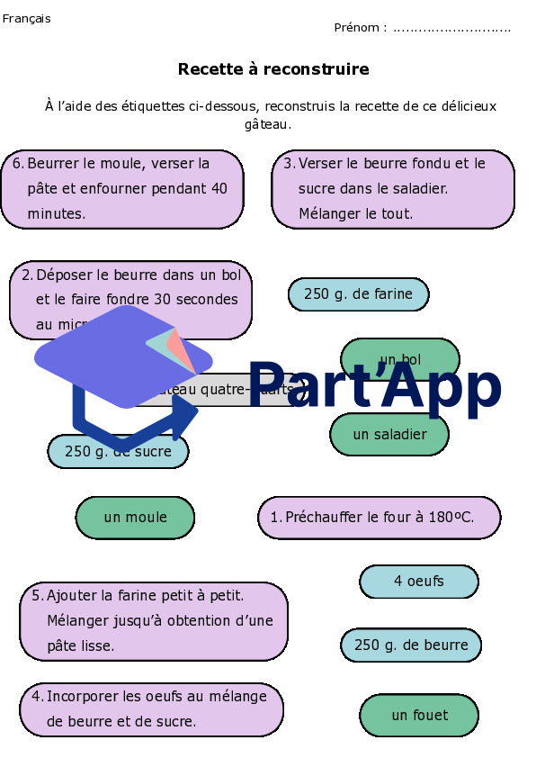 Recette à reconstruire – 3 niveaux_4