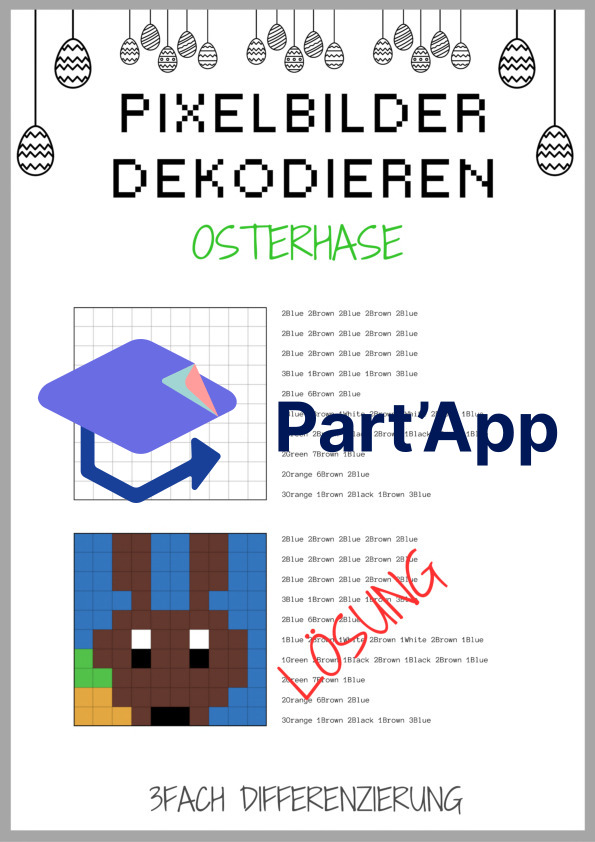 Pixelbilder dekodieren - Osterhase_2