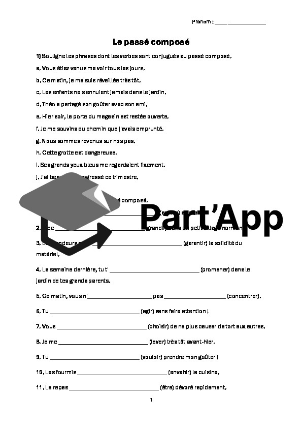 Fiche passé composé avec corrigé_2
