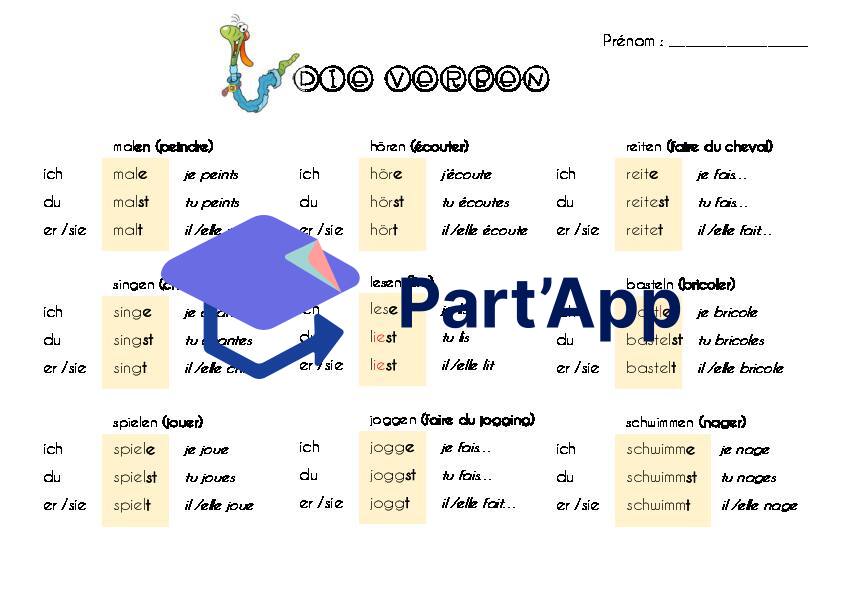Fiche verbes allemand 6H U3_2