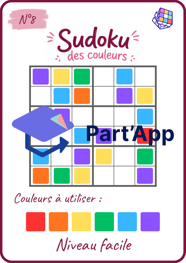 Sudoku des couleurs – Niveau facile (6×6)_9