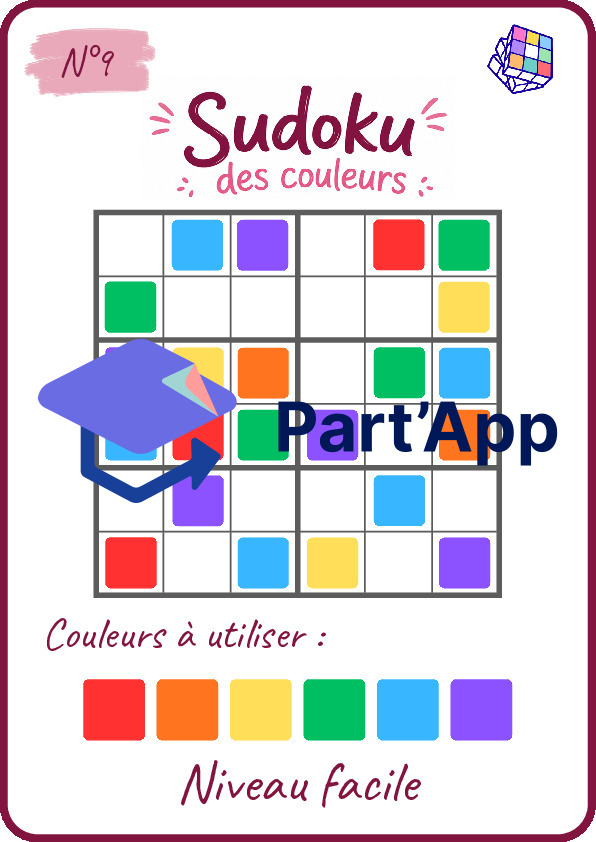 Sudoku des couleurs – Niveau facile (6×6)_10