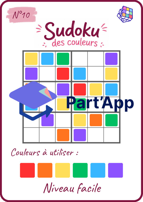 Sudoku des couleurs – Niveau facile (6×6)_11