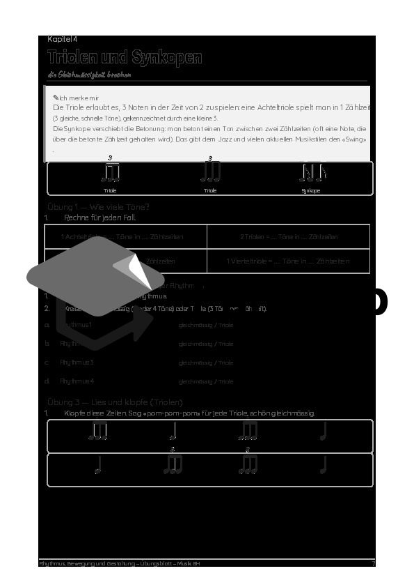 Rhythmus, Bewegung und Gestaltung – Sequenz komplett – Musik 8H_8