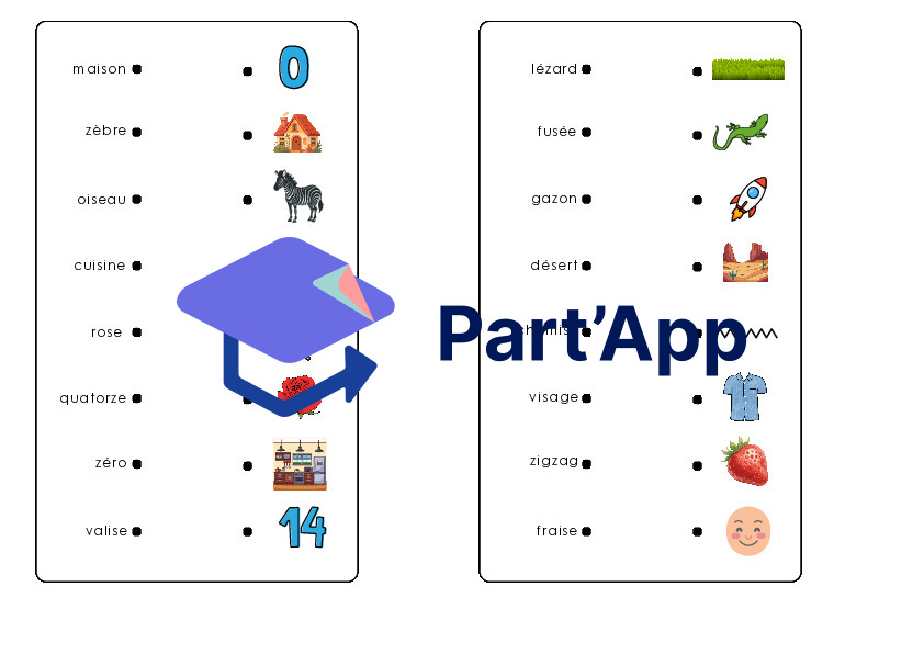 Cartes à relier son /z/ (s-z)_3