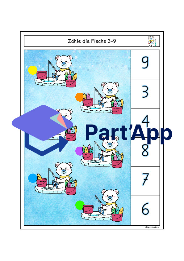 ❄️⛄🐧🐻‍❄️ compter l'hiver cartes à agrafer chiffres & images de cubes ZR 1-6 & 1-10_8