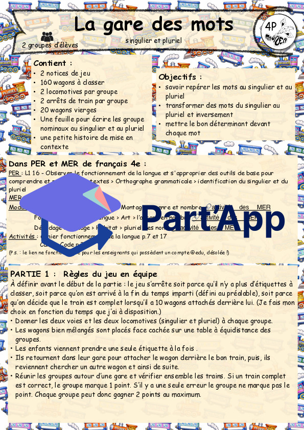 4P La gare des mots – Singulier et pluriel_2